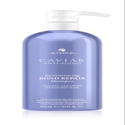 Alterna Haircare CAVIAR Anti-Aging Restructuring Bond Repair Shampoo 33.8 Fl Oz | For Brittle, Damaged and Split Ends | Repairs, Strengthens and Protects Damaged Hair | Sulfate Free