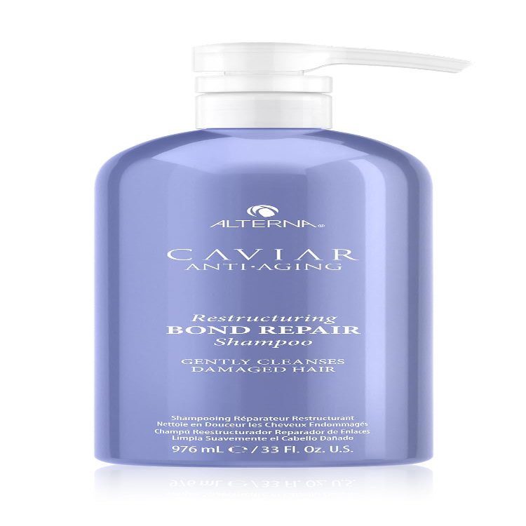 Alterna Haircare CAVIAR Anti-Aging Restructuring Bond Repair Shampoo 33.8 Fl Oz | For Brittle, Damaged and Split Ends | Repairs, Strengthens and Protects Damaged Hair | Sulfate Free