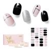 NAILOG Semi Cured Gel Nail Strips 34 pcs, Buy 2 Get 1 UV Lamp, Salon-Quality French Nail Strips with Soft Gel Finish| Timeless Strings view 1