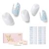 NAILOG Semi Cured Gel Nail Strips 34 pcs, Buy 2 Get 1 UV Lamp, Salon-Quality Gel Nail Stickers, Semicured Nail Wraps with Soft Gel Finish | Quartz view 1