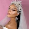 Youllyuu Bridal Crown Wedding Headband For Bride Pearl Hair Tiara Bridal Weddding Beads Headdress view 4