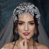Youllyuu African Bridal Headband Woman Tiara Wedding Hair Accessories Rhinestone Headpiece Bride Headwear view 3