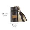 Adorila 2 Pack Lipstick Organizer, Leather Lip Gloss Bag with Keychain, Portable Mini Lipstick Case for Purse (Brown, Pink) view 3