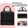 FCQQYWZ Nail Polish Organizer Case - Holds 42+ Bottles (15ml/0.5 fl.oz) and 1 Nail Lamp, Upgraded Double-layer Nail Polish Carrying Case Nail Polish Storage Bag with Handles (Black) view 4