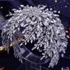 Youllyuu Bridal Hair Accessories Large Wedding Headbands Brides Tiara And Crown Brides Jewel Headbands view 1