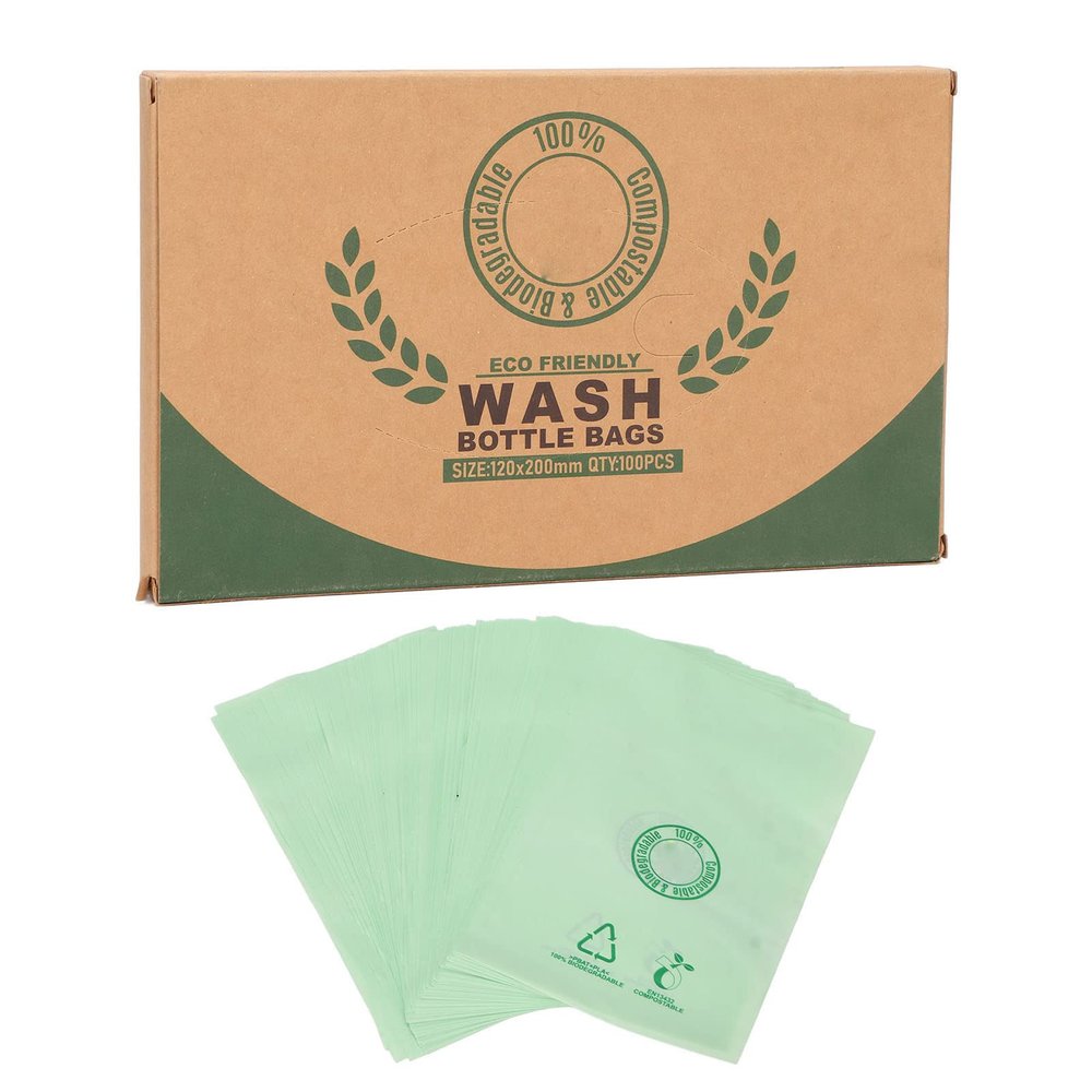 100pcs Wash Bottle Bag, Disposable Wash Bottle Sleeve, Squeeze Bottle Bag for Shop Salon