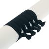 50 Pack Solid Color Knotted Hair Ties - No Crease Hair Ponytail Elastics for Women and Girls (black) view 2