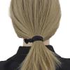 50 Pack Solid Color Knotted Hair Ties - No Crease Hair Ponytail Elastics for Women and Girls (black) view 3