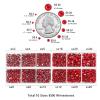 Beadsland 8300PCS Flatback Rhinestones, Light Red Rhinestone Round Crystal Rhinestones for Crafts, Mixed 10 Sizes with Wax Pencil and Tweezer Kit, SS3-SS30, Light Siam view 4