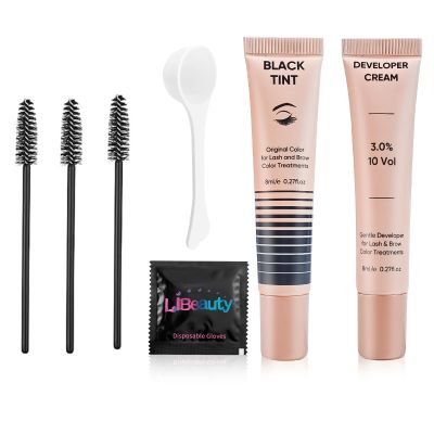 Libeauty Eyelash Black Color Kit Instant Eyebrow Black Hair Colour Kit Voluminous Coloring for Lash and Brow Perfect Partner for Lash Perm/Lift/Lamination Treatment