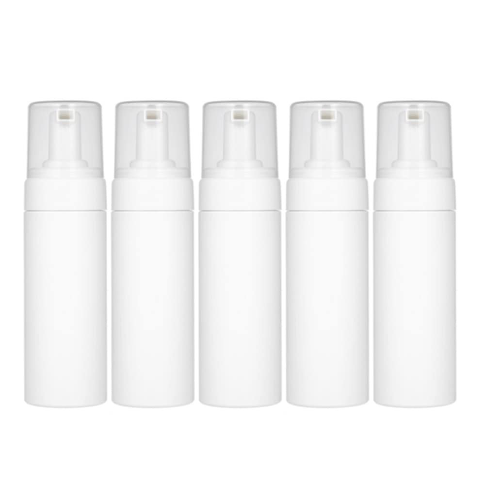 150ml White Soap Foam Pump Bottle Travel Plastic Foam Dispenser Bottle for Cleaning, Travel, Cosmetics Packaging and Liquid Cleaning (10PCS)