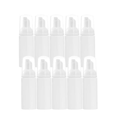 50ml White Soap Foam Pump Bottle Travel Plastic Foam Dispenser Bottle for Cleaning, Travel, Cosmetics Packaging and Liquid Cleaning (10PCS)