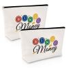 2 Pcs Bingo Lover Gifts Makeup Bag Casino Lovers Gift Game Gambling Presents for Women Bingo Player Game Presents Cosmetic Bag Birthday Christmas Keepsake for Friends Her Cosmetic Travel Pouch view 1
