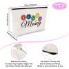 2 Pcs Bingo Lover Gifts Makeup Bag Casino Lovers Gift Game Gambling Presents for Women Bingo Player Game Presents Cosmetic Bag Birthday Christmas Keepsake for Friends Her Cosmetic Travel Pouch view 2