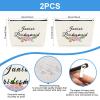 2 Pcs Junior Bridesmaid Gift Makeup Bag Wedding Bachelorette Party Gifts for Bridesmaid Cosmetic Bags Maid of Honor Bag Bridal Party Gifts for Bridesmaids Travel Toiletry Bags Make Up Pouch view 2