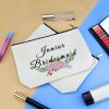2 Pcs Junior Bridesmaid Gift Makeup Bag Wedding Bachelorette Party Gifts for Bridesmaid Cosmetic Bags Maid of Honor Bag Bridal Party Gifts for Bridesmaids Travel Toiletry Bags Make Up Pouch view 3