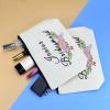 2 Pcs Junior Bridesmaid Gift Makeup Bag Wedding Bachelorette Party Gifts for Bridesmaid Cosmetic Bags Maid of Honor Bag Bridal Party Gifts for Bridesmaids Travel Toiletry Bags Make Up Pouch view 4