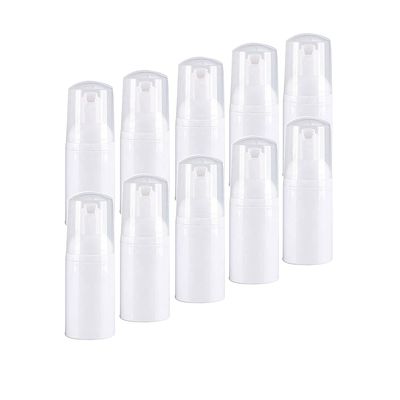 30ml White Soap Foam Pump Bottle Travel Plastic Foam Dispenser Bottle for Cleaning, Travel, Cosmetics Packaging and Liquid Cleaning (10PCS)