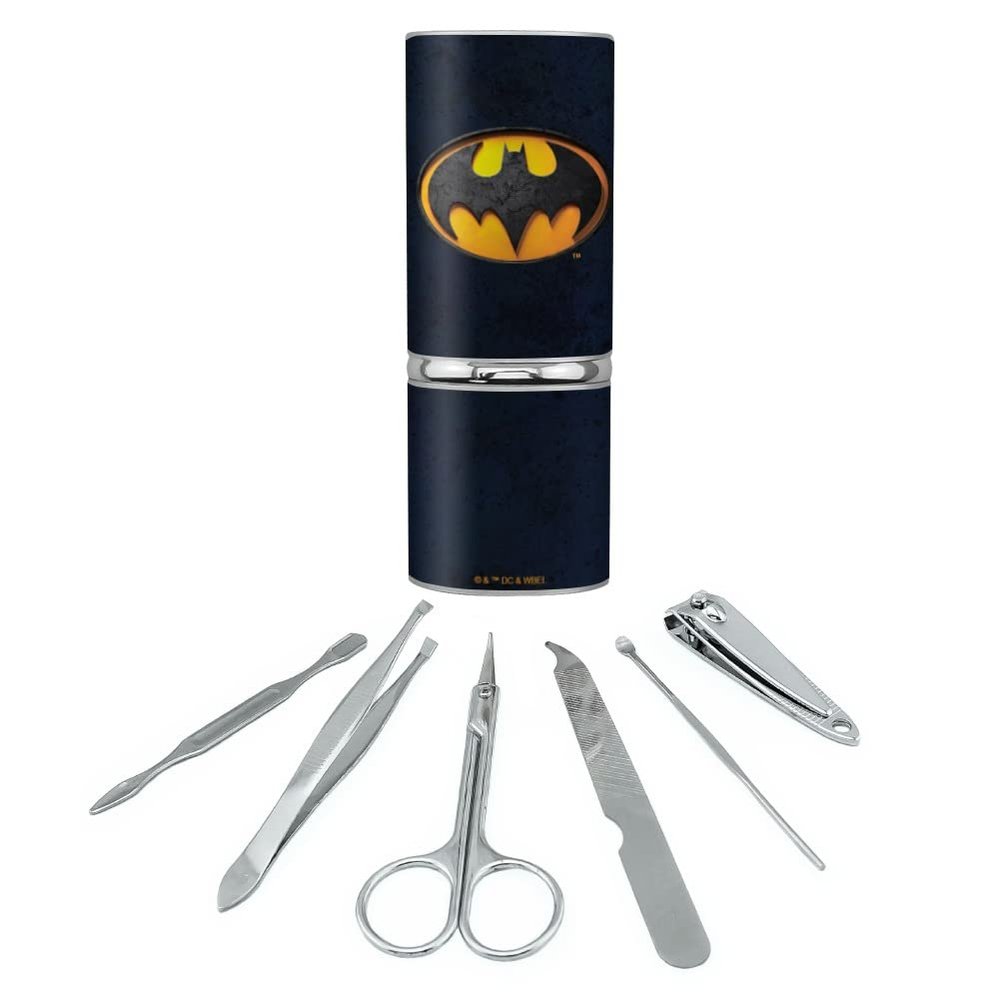 GRAPHICS & MORE The Flash Batman Logo Stainless Steel Manicure Pedicure Grooming Beauty Care Travel Kit