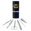 GRAPHICS & MORE The Flash Batman Logo Stainless Steel Manicure Pedicure Grooming Beauty Care Travel Kit view 1
