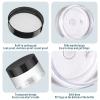 Aoriher 150 Pcs Plastic Container Jars with Lids Round Cosmetic Jars Empty Plastic Container for Lotion, Cream, Ointments, Makeup, Eye Shadow, Rhinestone, Samples, Pot, Travel Storage(1 oz,Black) view 3