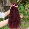 REMY Human Hair Bundles 95g 24 Inch Kinky Curly 12A 100% Brazilian Virgin 99j Burgundy Human Hair Extensions For Women 1 Bundle Wine Red Colored Human Braiding Hair Extensions view 3