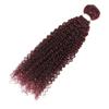 REMY Human Hair Bundles 95g 24 Inch Kinky Curly 12A 100% Brazilian Virgin 99j Burgundy Human Hair Extensions For Women 1 Bundle Wine Red Colored Human Braiding Hair Extensions view 4