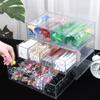 Alipis Clear Shelves Storage Drawers Clear Hair Tie Organizer 4-drawer Organizer, Acrylic Cosmetics Box Makeup Tool Holder Stackable Storage Containers Box Acrylic Drawer Organizer view 2
