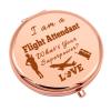 Flight Attendant Gifts Air Stewardess Compact Makeup Mirror Flight School Graduation Gift Pilot Gift Aviation Gifts Stewardess Appreciation Presents Folding Makeup Mirror Birthday Retirement Presents view 1