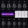 240PCS Soft Gel Tips for Almond Shaped and 6 in 1 Gel Glue view 3