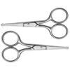 Healeved Men's Eyebrow Trimmer Scissors Stainless Steel Round Tip Nose Hair Grooming Scissors Set view 1