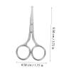 Healeved Men's Eyebrow Trimmer Scissors Stainless Steel Round Tip Nose Hair Grooming Scissors Set view 2