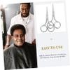 Healeved Men's Eyebrow Trimmer Scissors Stainless Steel Round Tip Nose Hair Grooming Scissors Set view 4
