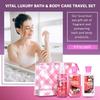 Vital Luxury Cotton Candy Bath & Body Travel Kit, 3 Fl Oz, Ideal Skincare Gift Home Spa Set, Includes Shower Gel, Body Lotion and Fragrance Mist, Birthday Mother's Valentine's Day Gifts for Her view 3