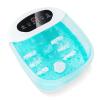 COSTWAY Foot Spa Bath Massager, with Heat, Bubbles & Vibration Mode, 12 Rollers & Pedicure Stone, Mini Acupressure Massage Points, Digital Temperature Control (Lake Blue) view 1