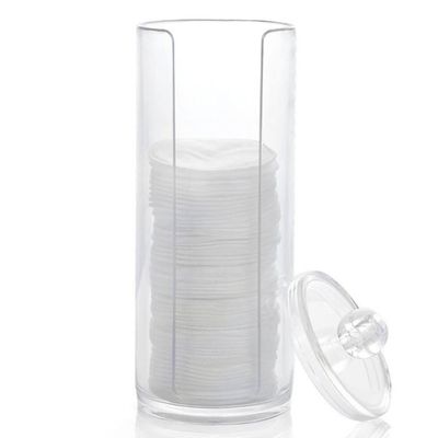 ULTECHNOVO 2pcs Cosmetic Cotton Pad Holder, Cosmetic Cotton Pads Storage Rack,Makeup Rounds Holder, Acrylic Pad Organizer Container Dispenser Storage Display Rack for Bathroom
