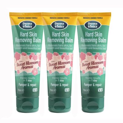 Dermatonics 10% Urea Callus Removing Cream  Removes Hard Skin, Moisturizes and Rehydrates Racked, Rough, Dead and Dry Skin  for Feet, Elbows, and Hands, 2.37 fl oz. Tube, 3 Pack