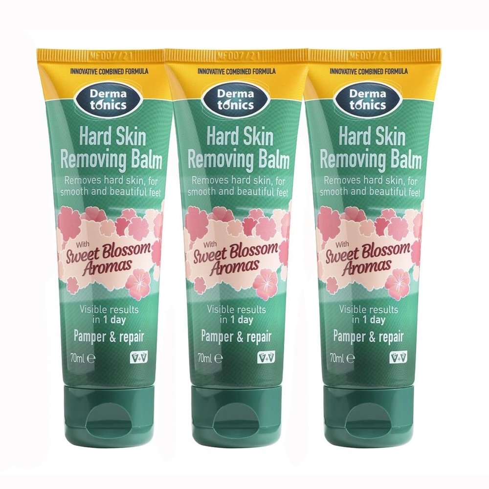 Dermatonics 10% Urea Callus Removing Cream  Removes Hard Skin, Moisturizes and Rehydrates Racked, Rough, Dead and Dry Skin  for Feet, Elbows, and Hands, 2.37 fl oz. Tube, 3 Pack