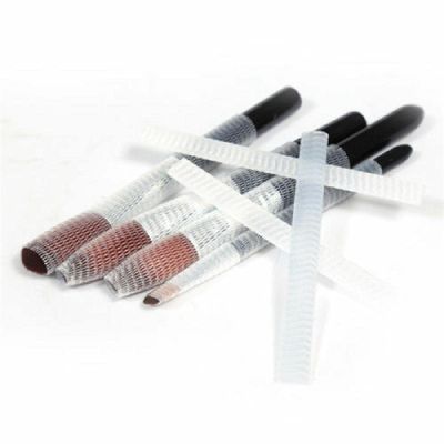 50 Pieces Reusable Cosmetic Make Up Brush Pen Netting Cover Mesh Sheath Protectors Guards