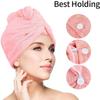 Head Wrap Bathing Tools Microfibre After Shower Hair Drying Wrap Womens Girls Ladies Towel Quick Dry Hair Hat Cap Pink (Purple) view 2