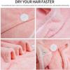Head Wrap Bathing Tools Microfibre After Shower Hair Drying Wrap Womens Girls Ladies Towel Quick Dry Hair Hat Cap Pink (Purple) view 3