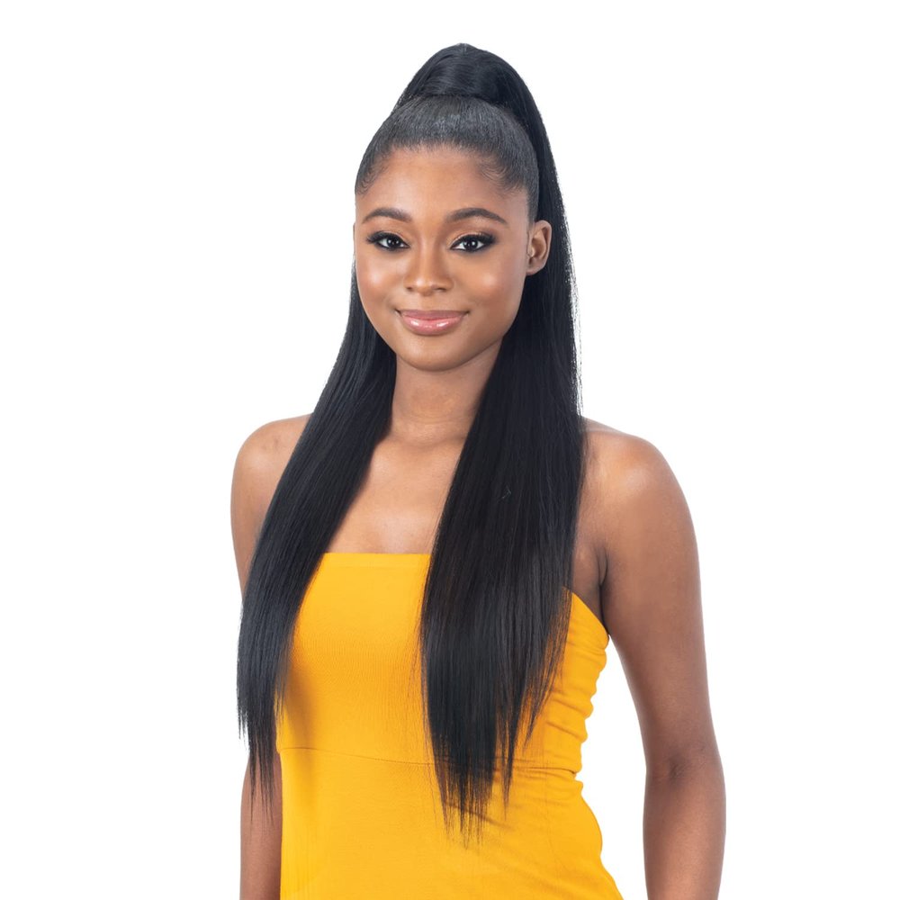 FREE TRESS Milky Way Weave Organique Pony Pro Ponytail Sleek Straight (1B)