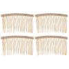 Beaupretty 4pcs Hair Accessory Silver Headpieces with Gold Rhinestone Tiara, Barrettes, and Hairpin for Bride view 1