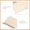 Beaupretty 4pcs Hair Accessory Silver Headpieces with Gold Rhinestone Tiara, Barrettes, and Hairpin for Bride view 2