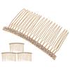 Beaupretty 4pcs Hair Accessory Silver Headpieces with Gold Rhinestone Tiara, Barrettes, and Hairpin for Bride view 4