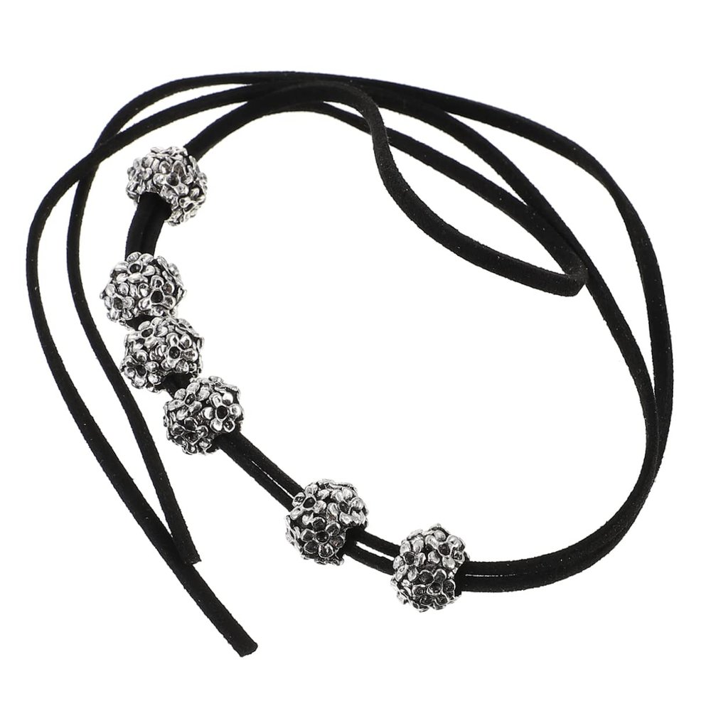 FOMIYES 2pcs Vintage Skull Bead Hair Accessories for Ponytails Hair Decor for Halloween and Parties Unique Braiding Jewelry for Women and Girls