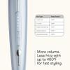 INFINITI PRO CONAIR SmoothWrap Dual Ion 1 Inch Flat Iron Hair Straightener, 1-Inch Flat Iron Produces More Volume and Less Frizz, 5 Heat Settings, For All Hair Types and Textures, Blue view 4