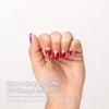 BUFFI Press-On Nails First Kiss - Short Round Oval Nail Tips in Red Crescent Half-Moon Design - Classic Y2K-Inspired Fake Nails with Glue - 28Pcs False Nails Kit with Nail File, Prep Pad & Stick view 2