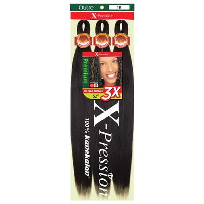 Outre X-Pression Braid - Pre Stretched Braid 52" 3X (3 Pack, M4/27/613)