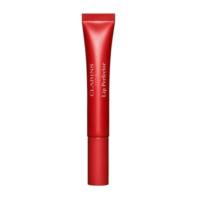 Clarins Lip Perfector, 23 Pomegranate Glow | 2-In-1 Color Balm for Lips + Cheeks | Nourishes and Plumps Lips | Adds Buildable Color to Cheeks for Natural Glow